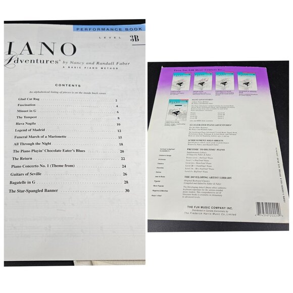 FJH Piano Lesson Sheet Music Books Level 2A-B 3A-B 4 5 Intermed Advanced Set 6 - Picture 14 of 16
